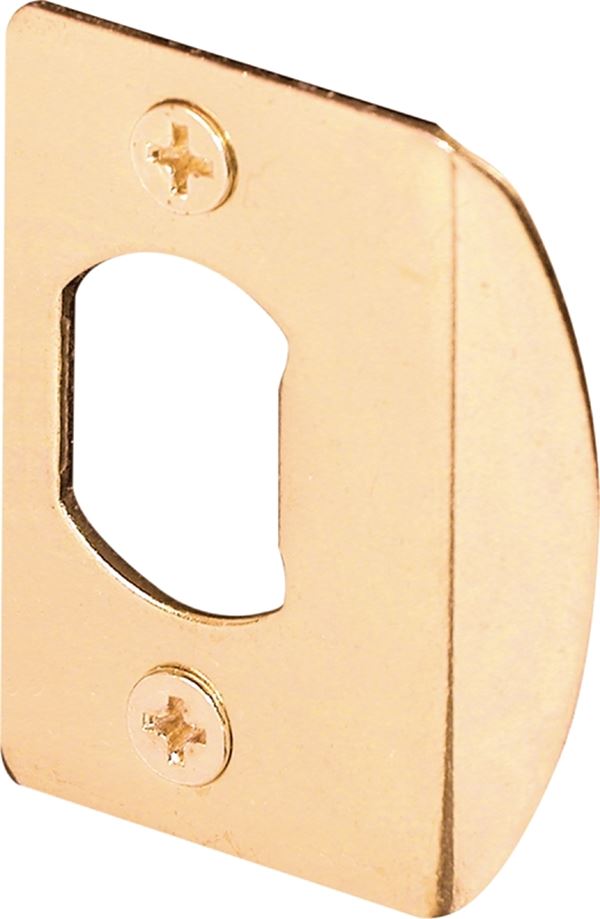 Defender Security E 2307 Door Strike Plate, 2-1/4 in L, 1-7/16 in W, Steel, Brass