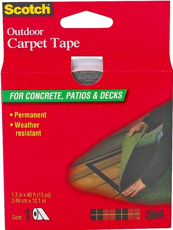 Scotch CT3010DC Carpet Tape, 40 ft L, 1.4 in W