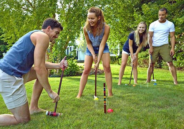 Franklin Sports 50211 Family Croquet Set, Wood Mallet