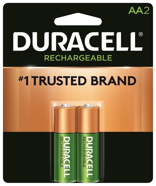 Duracell 66153 Battery, 2000 mAh, AA Battery, Nickel-Metal Hydride, Rechargeable