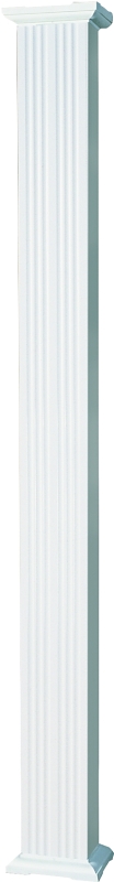 AFCO 60608 Column, 8 ft H, Square, Aluminum, White