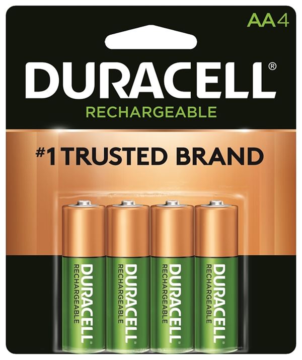 Duracell 66155 Battery, 2000 mAh, AA Battery, Nickel-Metal Hydride, Rechargeable, Pack of 6