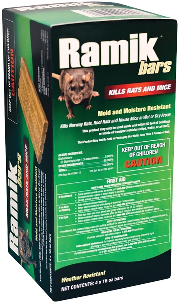 Ramik 116334 Bar Bait, Solid, 16 oz Box