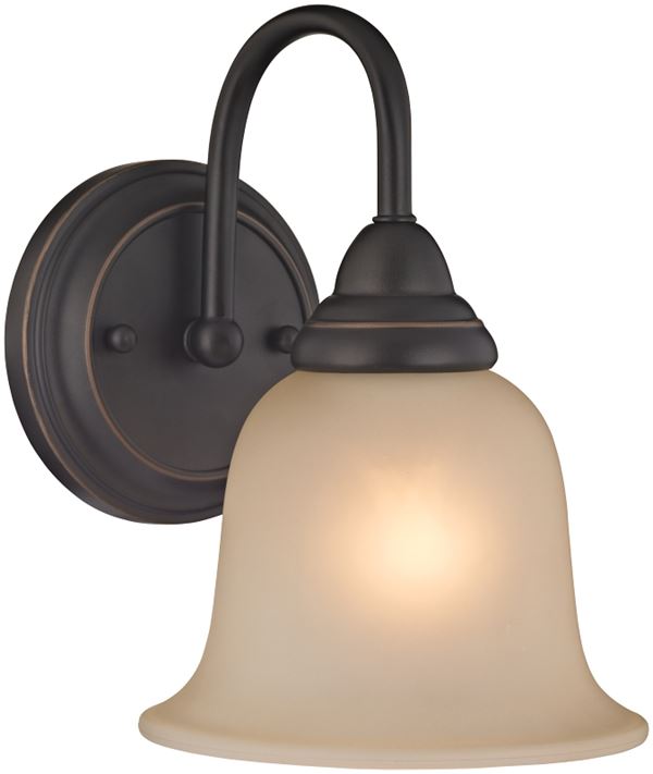 Boston Harbor LYB130928-1VL-VB Wall Sconce, 60 W, 1-Lamp, A19 or CFL Lamp, Steel Fixture, Venetian Bronze Fixture