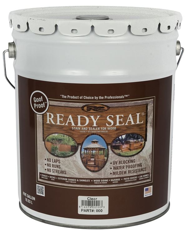 Ready Seal 500 Stain and Sealer, Clear, 5 gal