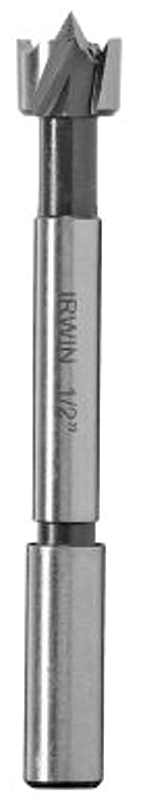 Irwin 1966895/42906 Forstner Bit, 3/8 in Dia, 3-1/2 in OAL, 2-Flute, 3/8 in Dia Shank, Reduced Shank