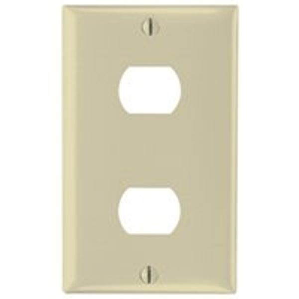 Legrand K2I Wallplate, 4-1/2 in L, 2-3/4 in W, 1 -Gang, Thermoset, Ivory