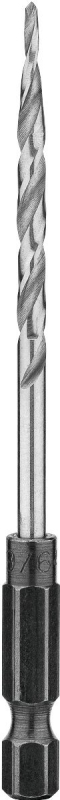 DeWALT DW2537 Drill Bit, 9/64 in Dia, 3 in OAL, Countersink, Spiral Flute, 4-Flute, 1/4 in Dia Shank, Hex Shank