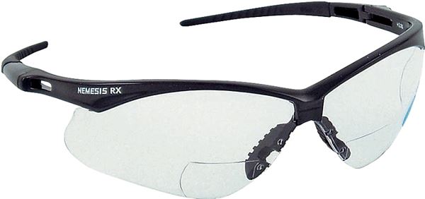 Jackson Safety 28624 Safety Glasses, Universal Lens, Hard-Coated Lens, Polycarbonate Lens, Wraparound Frame, Clear Frame