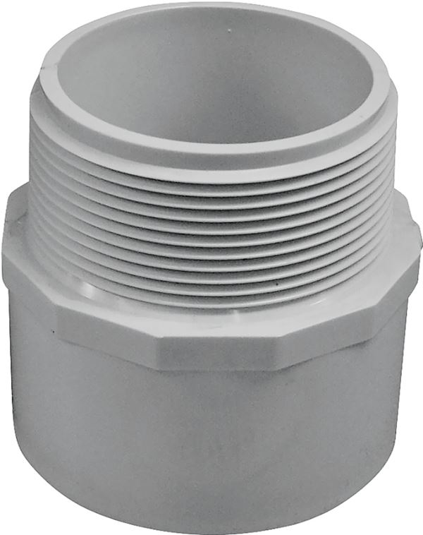 IPEX 035610 Adapter, 4 in, Socket x MNPT, PVC, White, SCH 40 Schedule, 220 psi Pressure