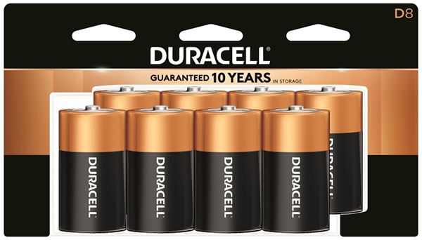 Duracell 4133393364 Battery, 1.5 V Battery, D Battery, Alkaline, Manganese Dioxide