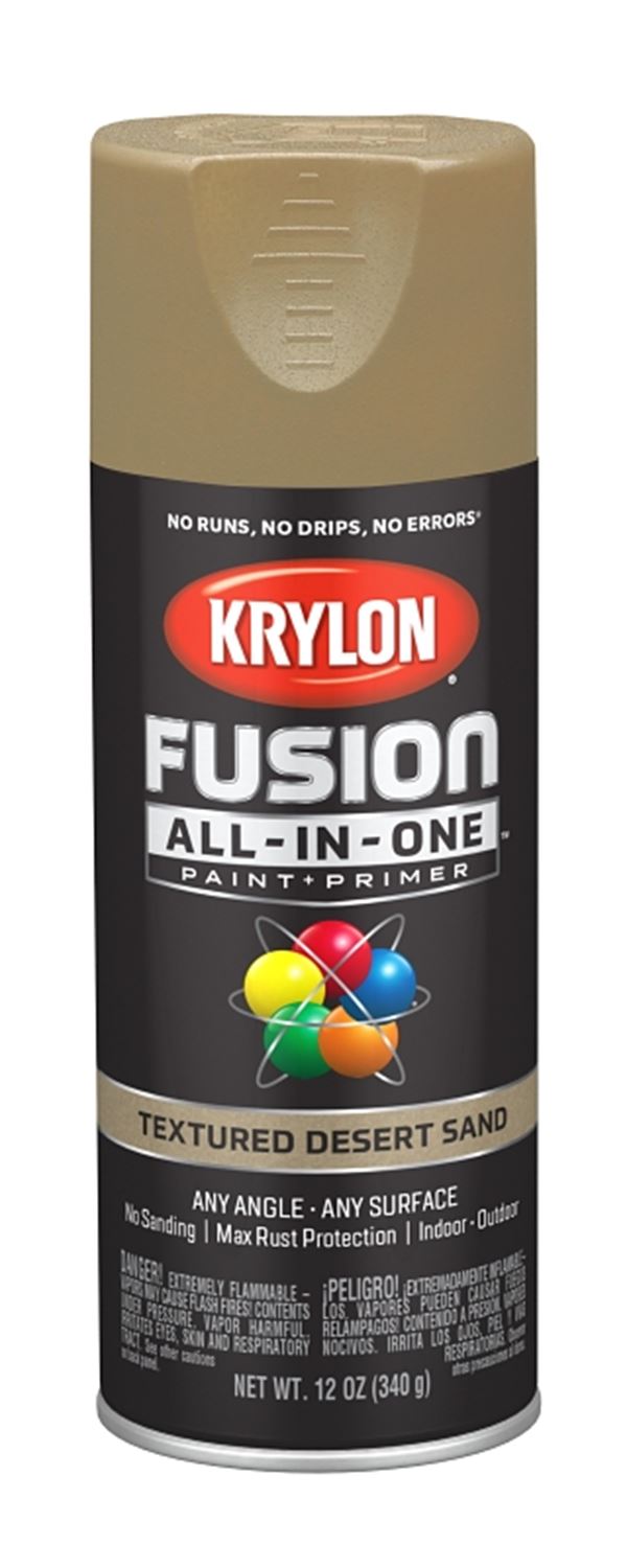 Krylon K02781007 Spray Paint, Textured, Desert Sand, 12 oz, Can