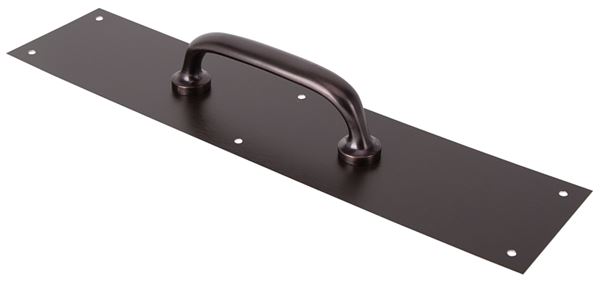 ProSource 32239ORB-PS Door Pull Plate, 3-1/2 in W, 15 in D, 1-5/8 in H, Aluminum, Ornamental Bronze