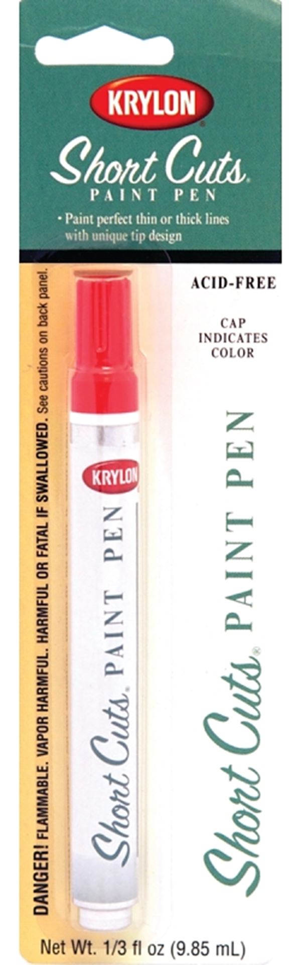 Krylon Short Cuts KSCP912 Paint Pen, Chisel Tip, Glow Orange