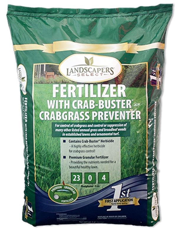 Landscapers Select 902727 Crabgrass Killer Fertilizer Bag, Granular, 23-0-4 N-P-K Ratio