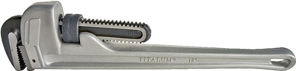 Superior Tool 04818 Pipe Wrench, 2-1/2 in Jaw, 18 in L, Straight Jaw, Aluminum, Epoxy-Coated