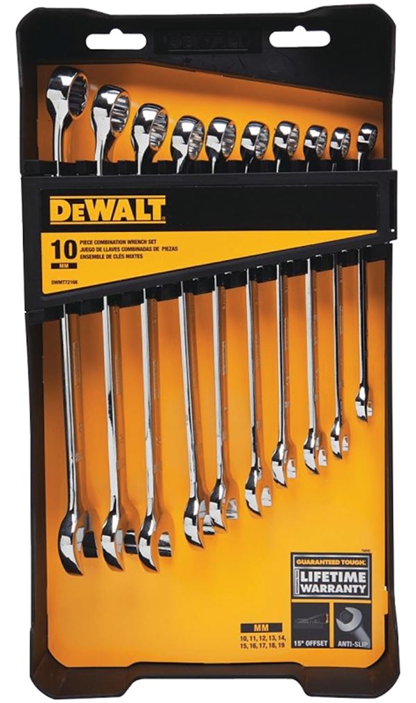 DeWALT DWMT72166 Wrench Set, 10-Piece, Specifications: Metric Measurement