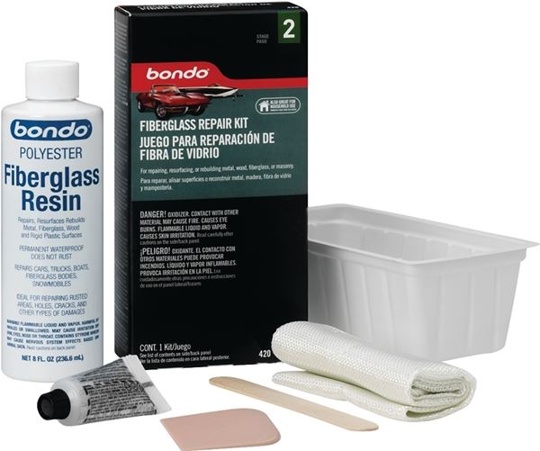 Bondo 420C Fiberglass Resin Repair Kit, 0.5 pt