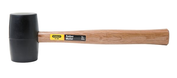 Stanley 51-104 Mallet, 16 oz Head, Rubber Head, 13-1/2 in OAL