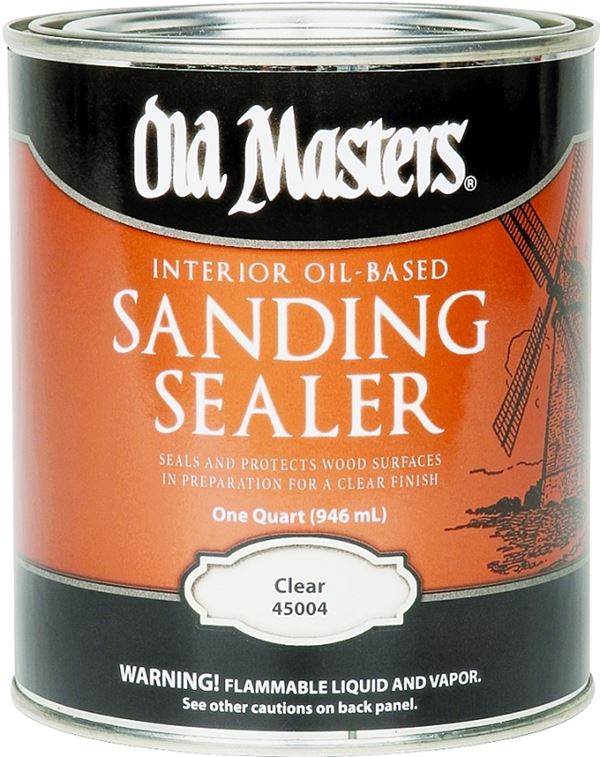 Old Masters 45004 Sanding Sealer, Clear, Liquid, 1 qt, Canister