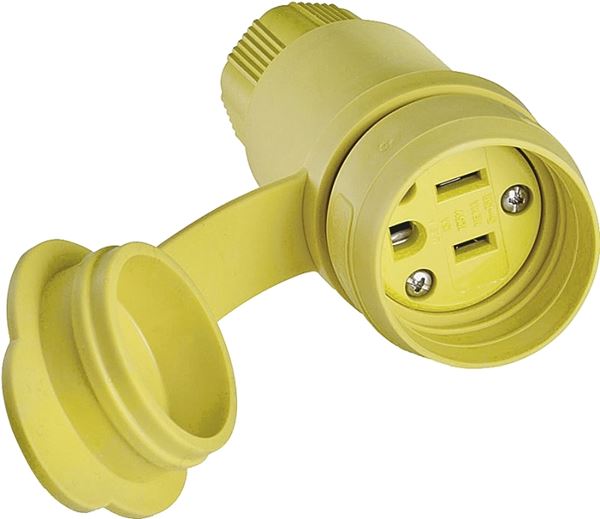 Eaton Wiring Devices 15W47-K Electrical Connector, 2 -Pole, 15 A, 125 V, IP66, NEMA: NEMA 5-15, Yellow