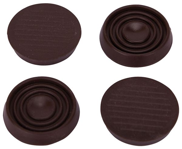 ProSource FE-S708-PS Caster Furniture Glide, Rubber, Brown, Brown, 1-3/4 x 1-3/4 x 3/8 in Dimensions