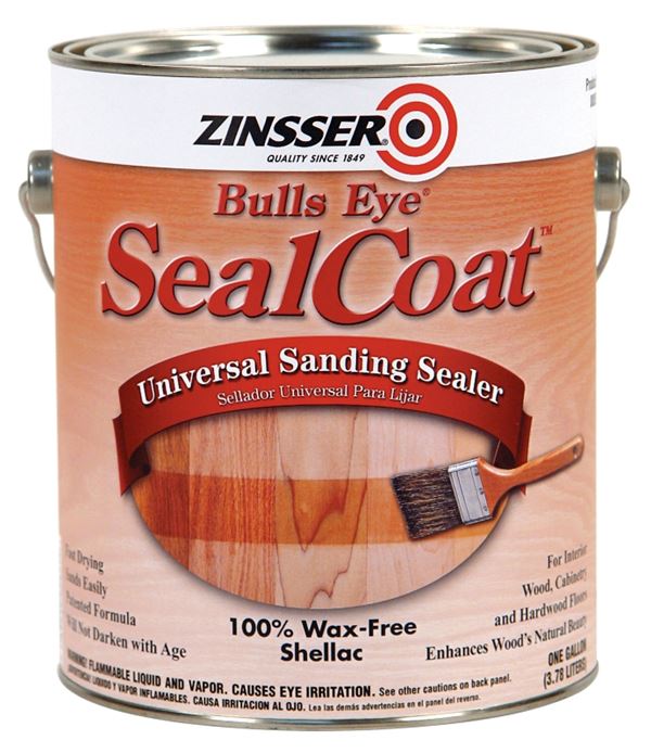 Zinsser 00851 Sanding Sealer, Amber, Liquid, 1 gal, Can, Pack of 2