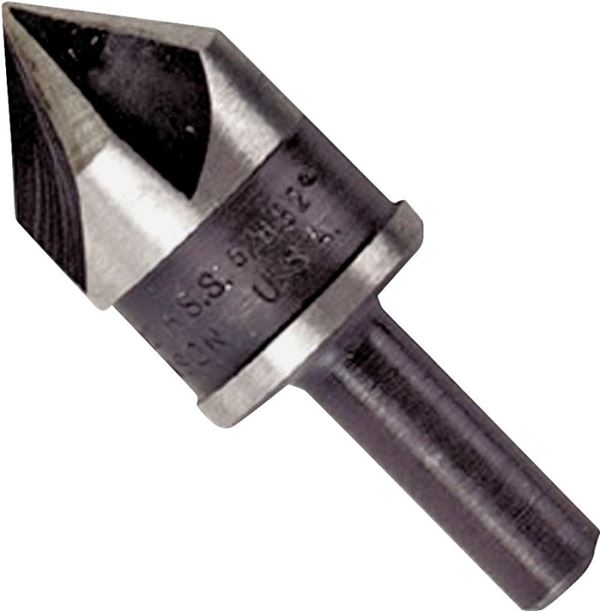 Irwin 12413 Drill Bit, 3/4 in Dia, 1-13/16 in OAL, Countersink, 5-Flute, 1/4 in Dia Shank, Round Shank