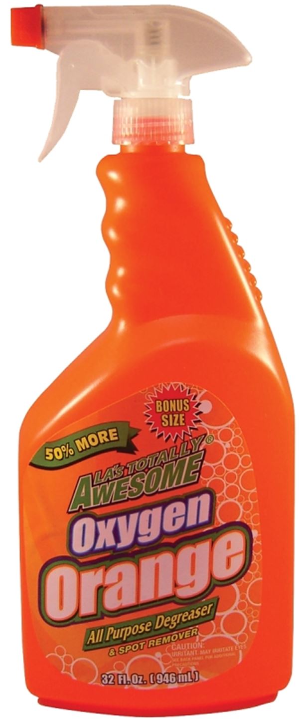 LA's TOTALLY AWESOME 361 All-Purpose Cleaner and Degreaser, 32 oz Spray Bottle, Liquid, Orange, Pack of 12