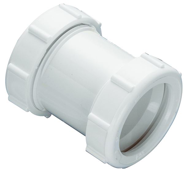 Plumb Pak PP20554 Sink Drain Coupling, 1-1/2 in, Slip Joint, PVC, White