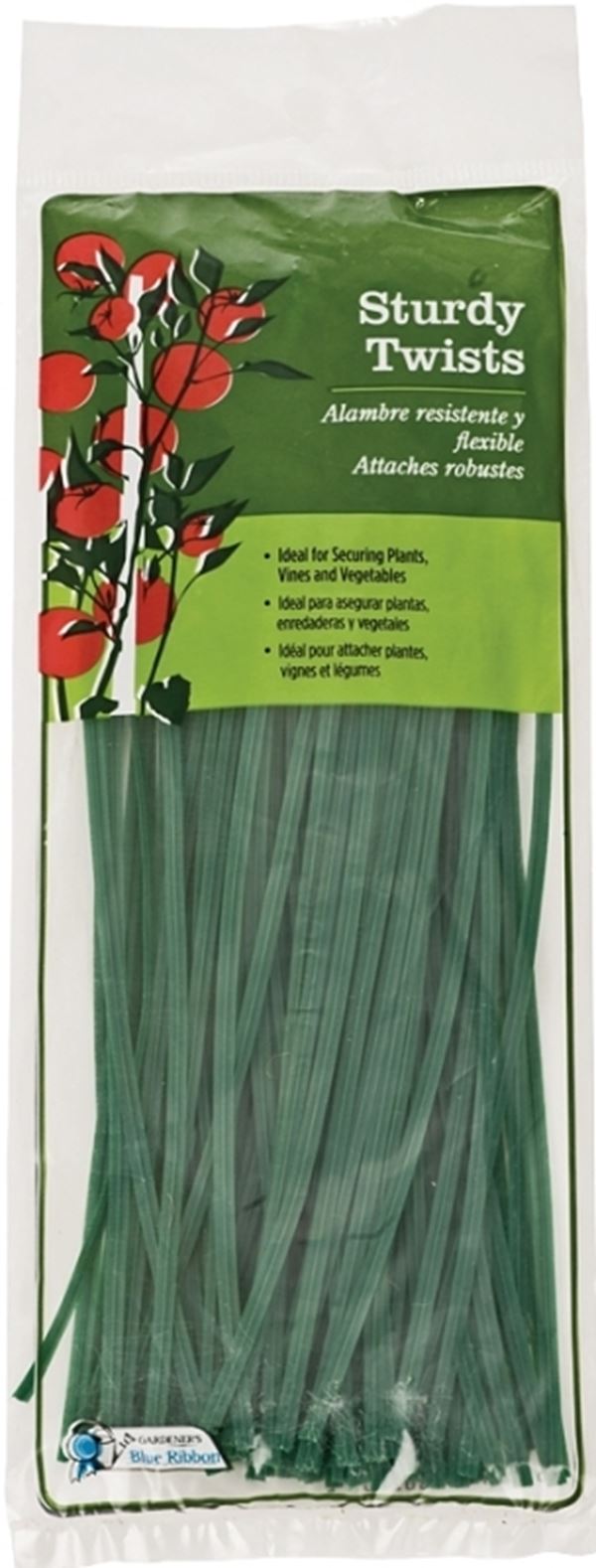 Gardener's Blue Ribbon T-002 Twist Tie, 8 in L, Plastic