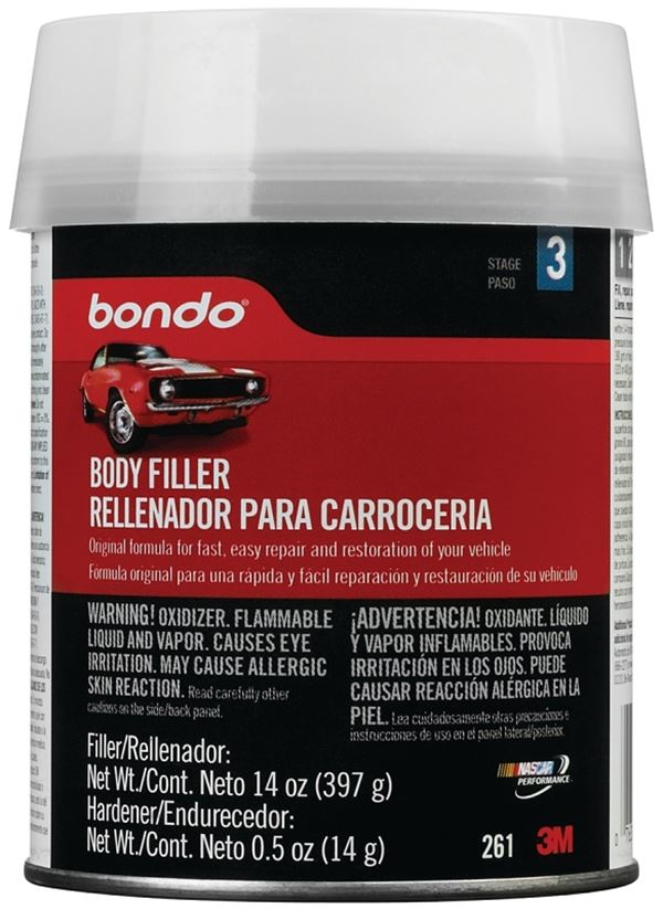 Bondo 261C Body Filler, 1 pt Can, Paste, Pungent Organic