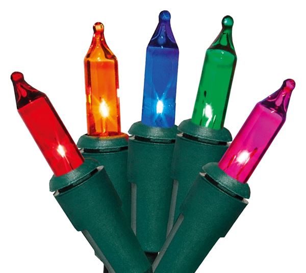 Hometown Holidays U10Y026A Light Set, Christmas, 120 V, 20.4 W, 50-Lamp, Incandescent Lamp, 1000 hr Average Life