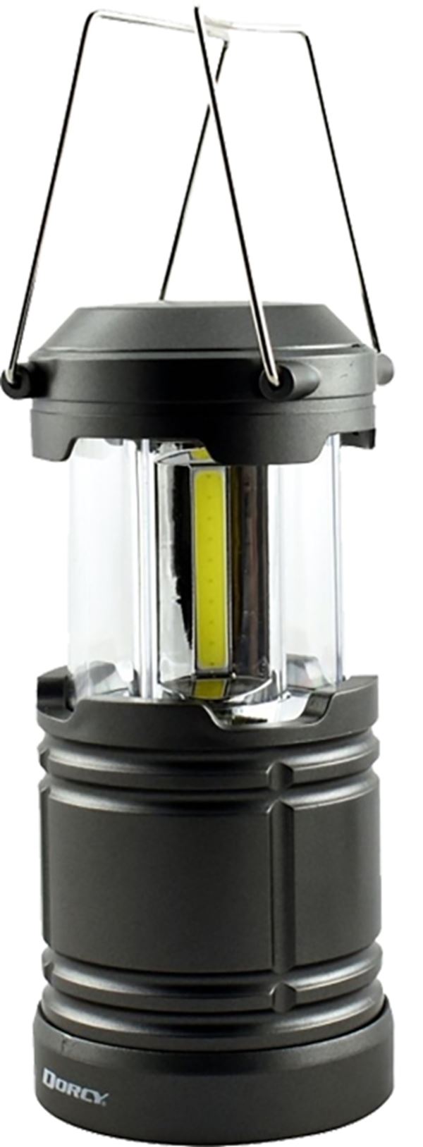 Dorcy 41-6527 Pop-Up COB Lantern, AA Battery, LED Lamp, 500 Lumens Lumens, Black/Gray