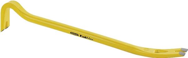 STANLEY 55-102 Wrecking Bar, 24 in L, Beveled/Slotted Tip, 1-3/4 in W Tip, HCS, 3/4 in Dia