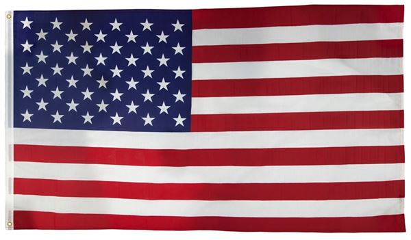 Valley Forge USPN-1 USA Flag, 3 ft W, 5 ft H, Nylon