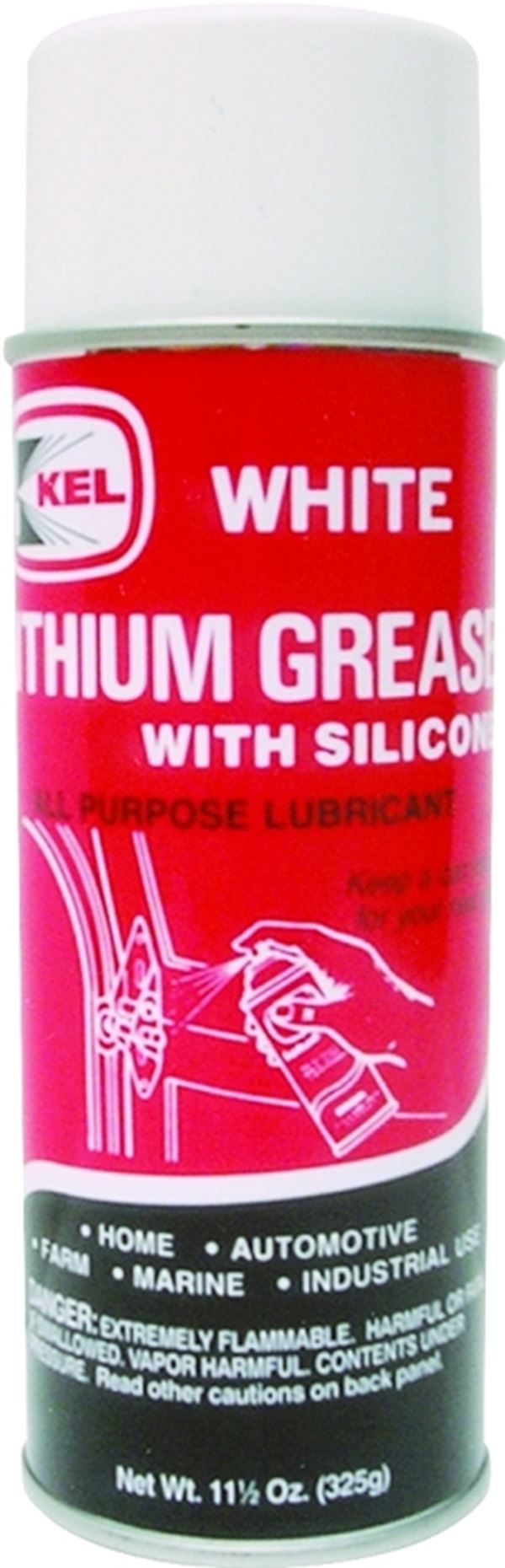 Kel 57400 Grease, 11.5 oz, Aerosol Can, White