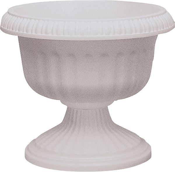 Southern Patio UR1810ST Urn Planter, 15-1/2 in H, 17.63 in W, 17.63 in D, Plastic, Stone