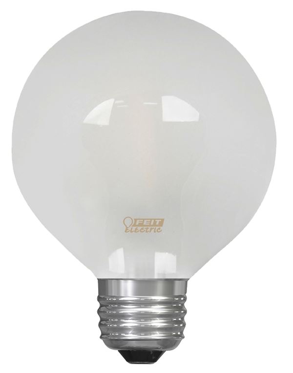 Feit Electric BPG2525W/927CA/FIL LED Bulb, Globe, G25 Lamp, 25 W Equivalent, E26 Lamp Base, Dimmable, Soft White Light