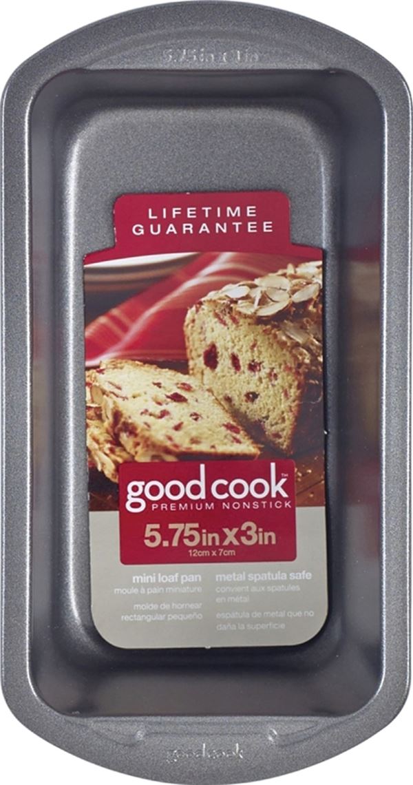 Goodcook 04024 Non-Stick Loaf Pan, 10-1/2 in L, 8.8 in W, 8.1 in H, Steel, Dishwasher Safe: Yes