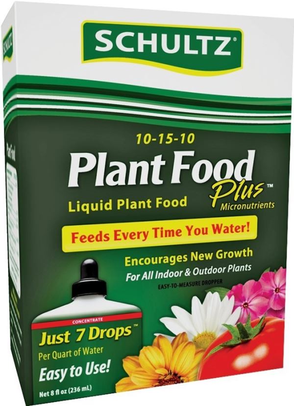 Schultz SPF45170 All-Purpose Plant Food, 8 oz Bottle, Liquid, 10-15-10 N-P-K Ratio