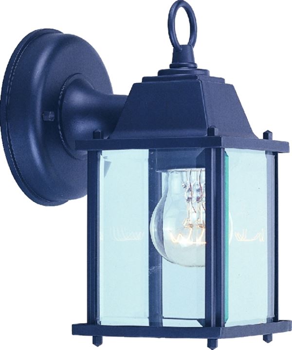 Boston Harbor AL1037-53L Outdoor Wall Lantern, 120 V, 60 W, A19 or CFL Lamp, Aluminum Fixture, Black