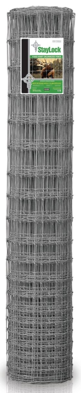 Rangemaster 6982 Staylock Fence, 330 ft L, 61 in H, 12-1/2 Gauge, Steel, Galvanized