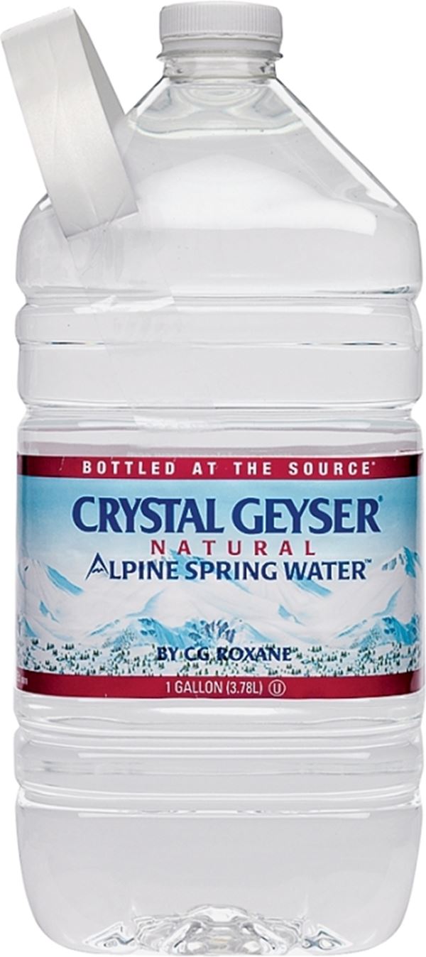 Crystal Geyser 12514-2 Bottle Water, Liquid, Spring Flavor, 1 gal Bottle, Pack of 6