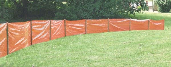 Mutual Industries 14987-45-36 Silt Fence, 100 ft L, 36 in W, 1-1/2 x 1-1/2 in Mesh, Fabric, Orange