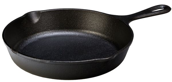 Lodge L6SK3 Seasoned Skillet, 9 in Dia, Iron, Black