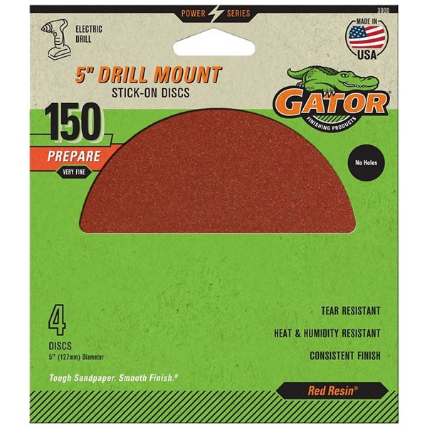 5IN 150GRIT PSA DISC 4PK