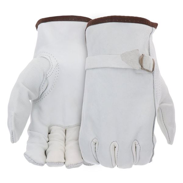 Boss 4070J Gloves, XL, Keystone Thumb, Open Cuff, Cowhide Leather, Tan