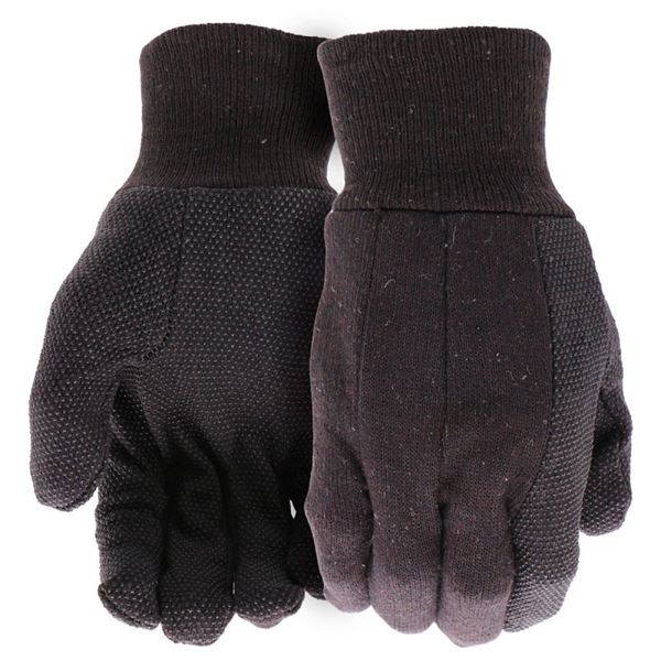 Boss B61021-L Indoor/Outdoor Work Gloves, Men's, L, 8 to 8-3/8 in L, Straight Thumb, Elastic Knit Wrist Cuff, Jersey