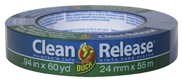 Duck Clean Release 240193 Painter's Tape, 60 yd L, 0.94 in W, Blue